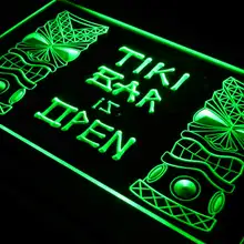 I573 Tiki Bar is открытая маска Дисплей NR светодиодный неоновый свет знаки включения/выключения 20+ цвета 5 размеров