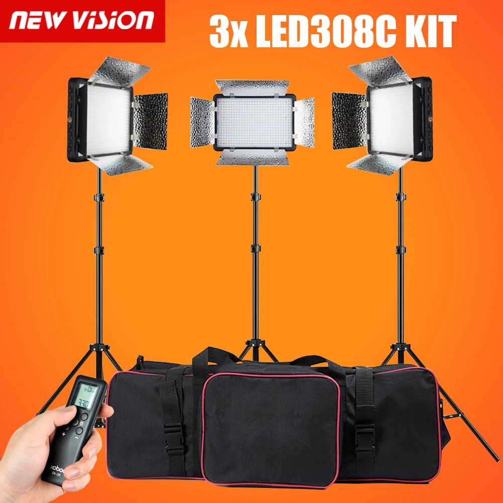bilder für Freies dhl 3x godox led308c ii 3300-5600 karat video licht + 200 cm lichtständer + cb-05 tragen tasche video studioleuchten bilder für Freies dhl 3x godox led308c ii 3300-5600 karat video licht + 200 cm lichtständer + cb-05 tragen tasche video studioleuchten