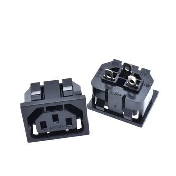 

10Pcs/lot 3Pin IEC320 C13 Female Panel Mount Power Inlet Socket AC 250V 10A,full copper