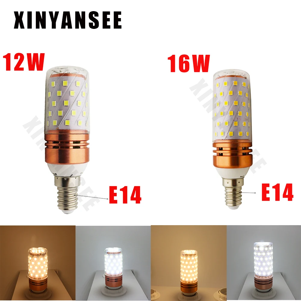 Горячая распродажа! XINYANSEE E14 Светодиодная лампа мощность 12 Вт 16 SMD2835 220 В