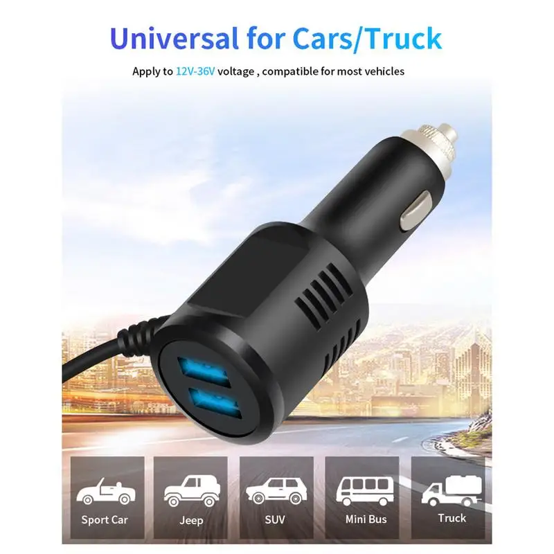 Двойной USB отверстие новый черный Универсальный 6.2A Авто Сигареты Зажигалка для сигарет Элемент Разъем для Vauxhall Zafira Astra Corsa Vectra