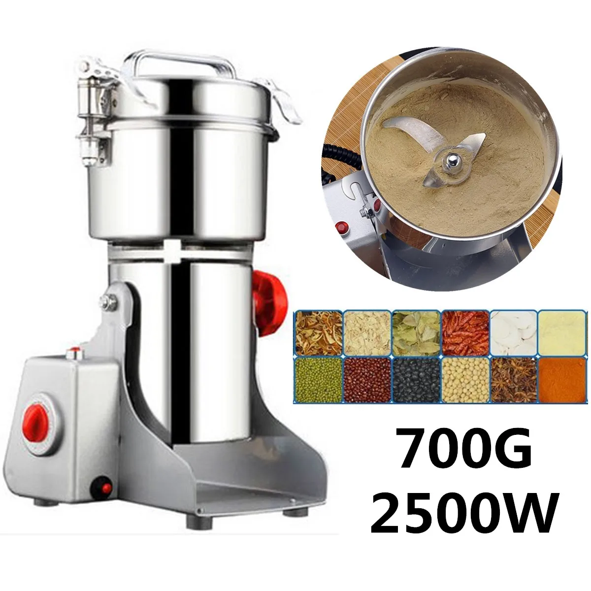 

Grains Spices Herbals Cereals Coffee Dry Food Grinder Mill Grinding Machine Gristmill Home Medicine Flour Powder Crusher