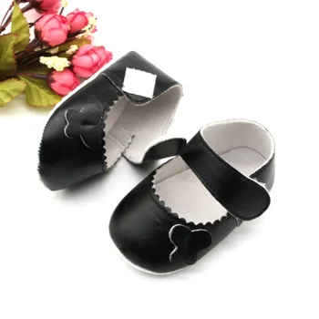 

0-18M Baby Shoes Girls Toddler Infant First Walkers Spring Soft Sole Non-Slip PU Princess Casual Shoes with Flower
