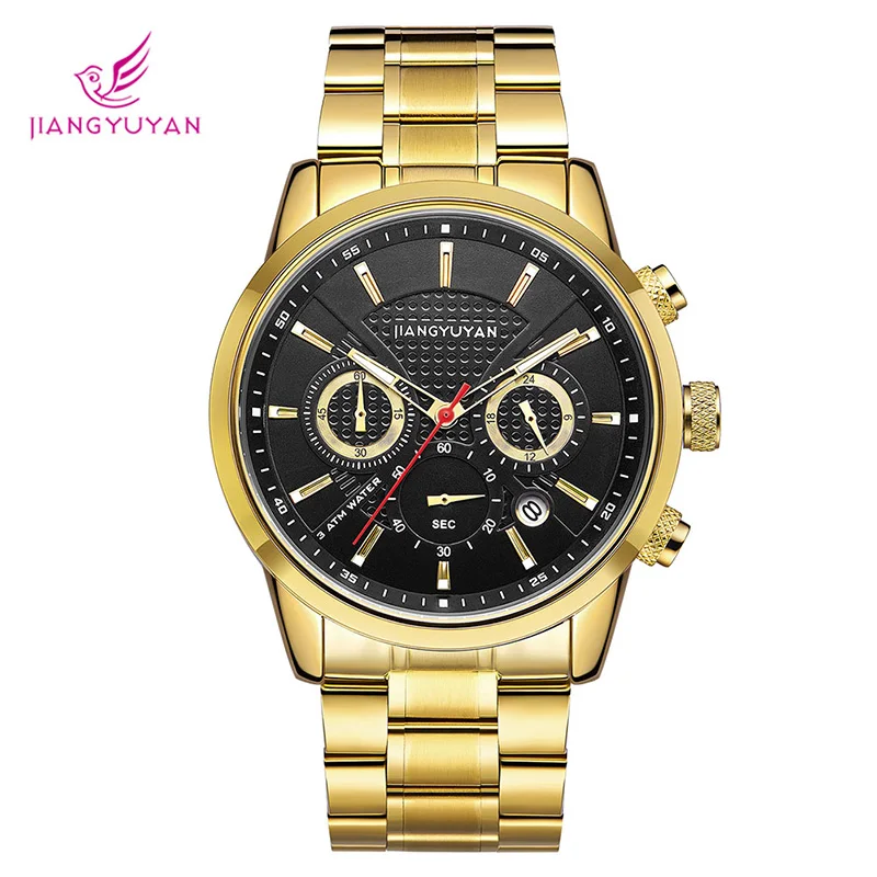 

2018 new Fashion Business Chronograph Calendar Waterproof Quartz Men'S Watch luxury brand Stainless steel