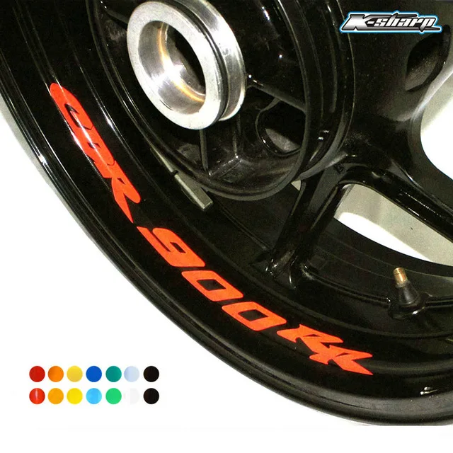 

8 X CUSTOM INNER RIM DECALS WHEEL Reflective STICKERS STRIPES FIT HONDA CBR 900 RR