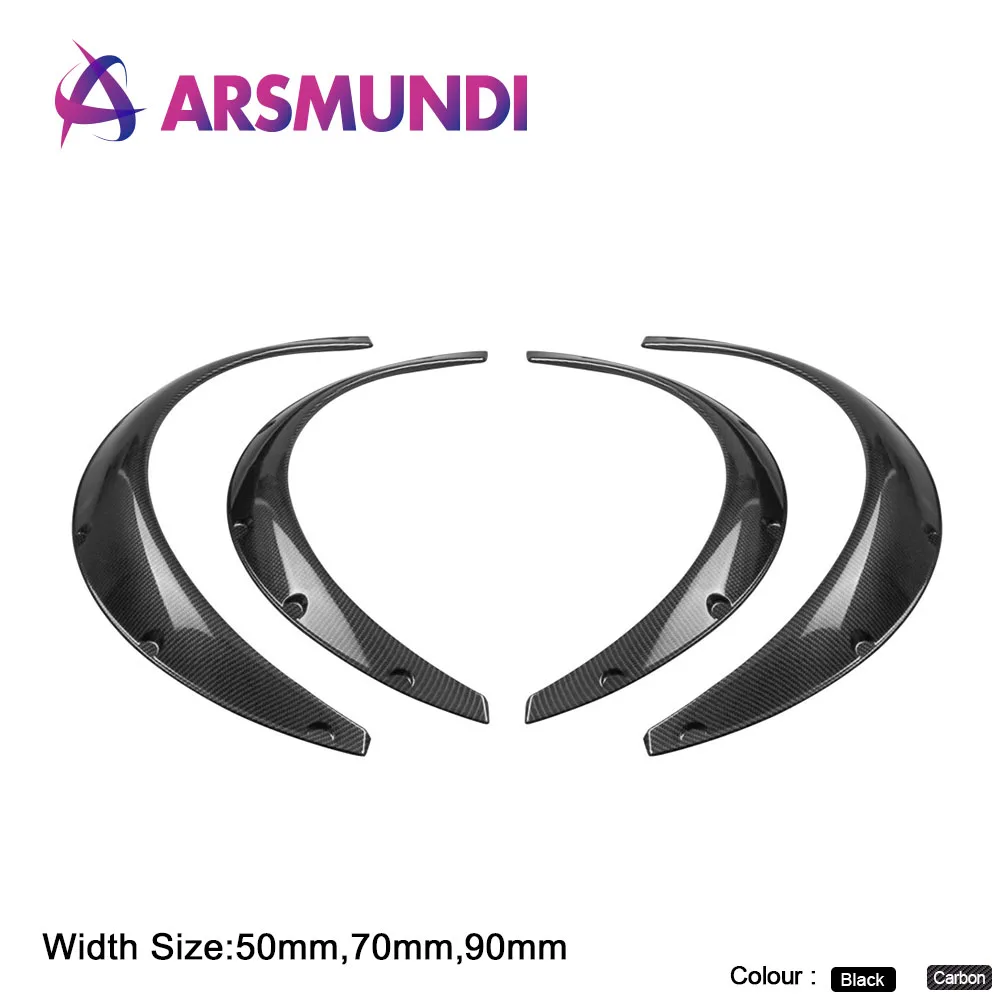 

2 Pcs Car Fender Flares Arch Wheel Eyebrow Protector/mudguards Sticker Universal