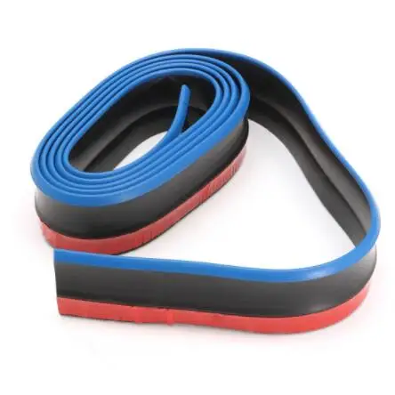 

2.5 Meter Universal Rubber Front Bumper Edge Strip Black/Blue Protection Side Skirts Spoiler Lip