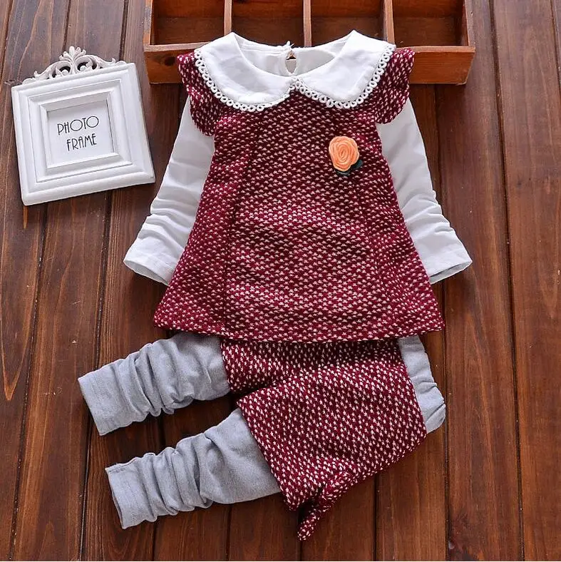 

6-36 Month 2017 New Spring Summer Baby Girl Clothes 3pc Baby Girl Clothing set Baby Girl Outfits Hot Toddler Girl Outfits
