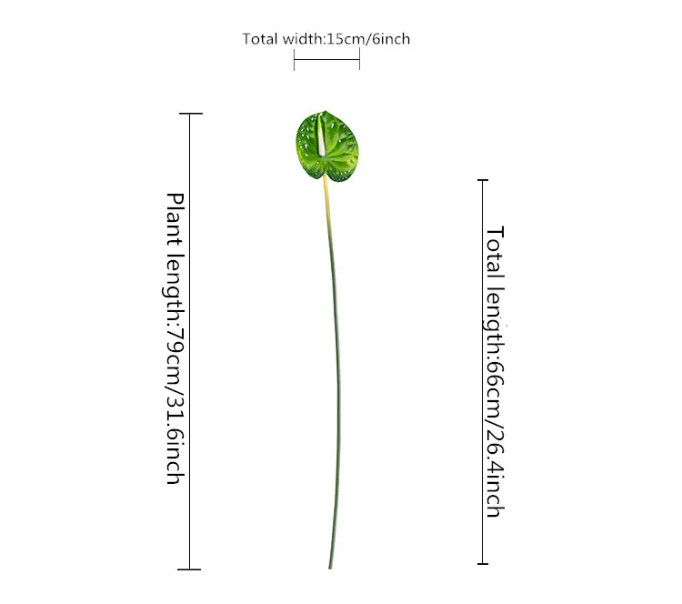 Нордическое зеленое растение, искусственное украшение, антуриум, искусственные листья, для дома, свадьбы, вечеринки, мебель для дома, обрамляющие цветы