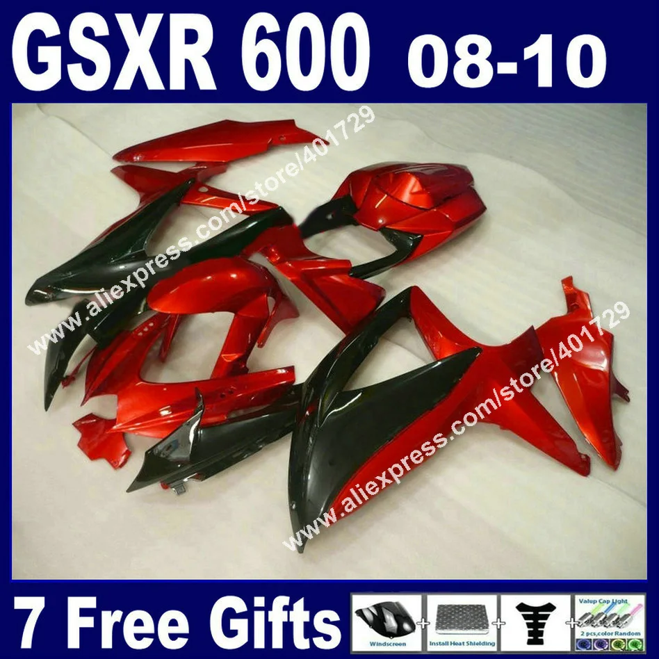 Горячая продажа Обтекатели для SUZUKI 2008 2009 2010 GSXR 600 750 K8 08 09 10 GSXR600 GSXR750 глянцевый
