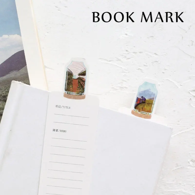 

30 pcs/box Drift bottle paper bookmarks kawaii stationery book holder message card school supplies papelaria kids gifts