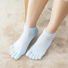 5 пар, хлопковые носки с пятью пальцами, женские летние тонкие дышащие белые носки с 5 пальцами, модные короткие носки