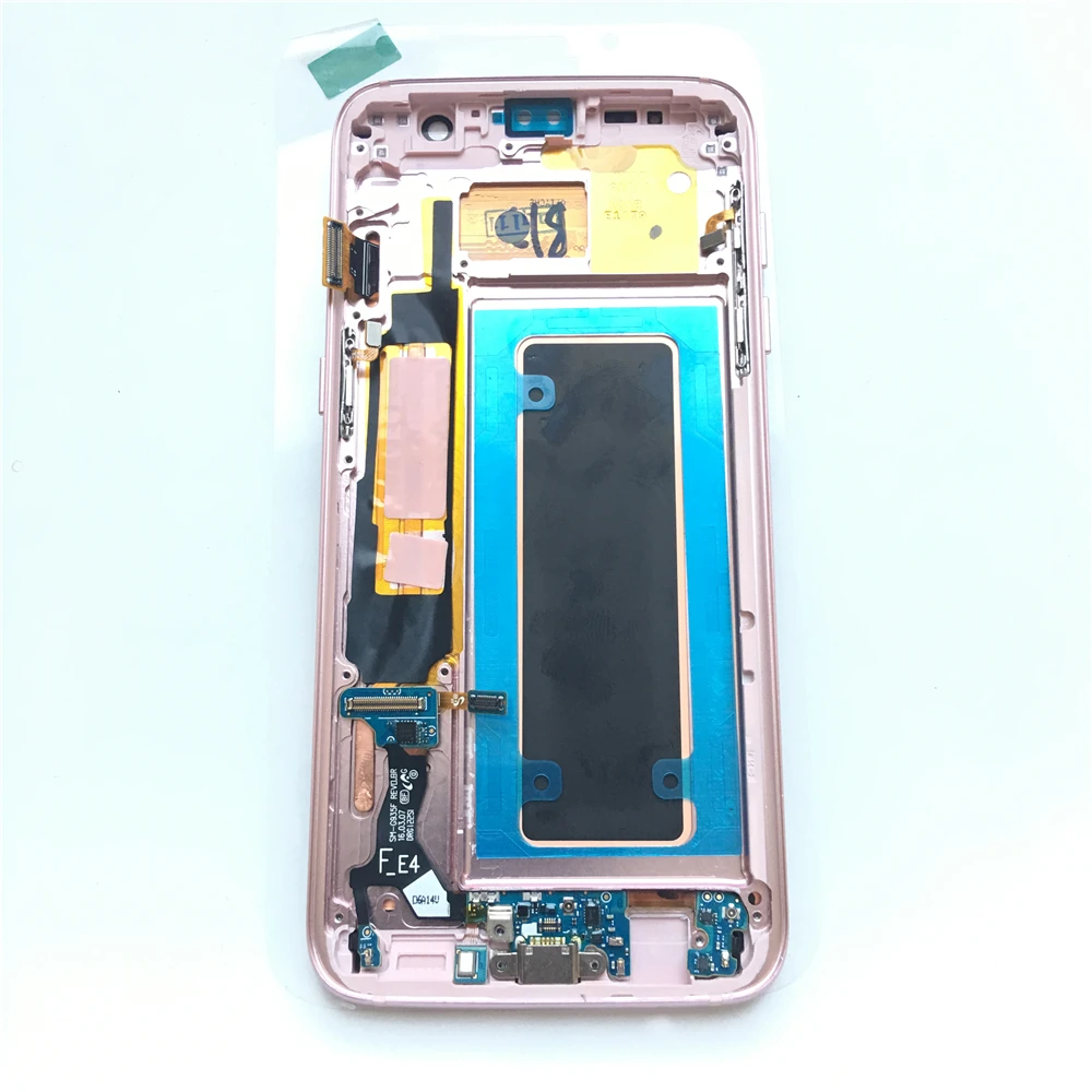 Для SAMSUNG Galaxy S7 edge lcd сенсорный экран дигитайзер в сборе с рамкой S7 edge g935 g935f g935fd Замена дисплея