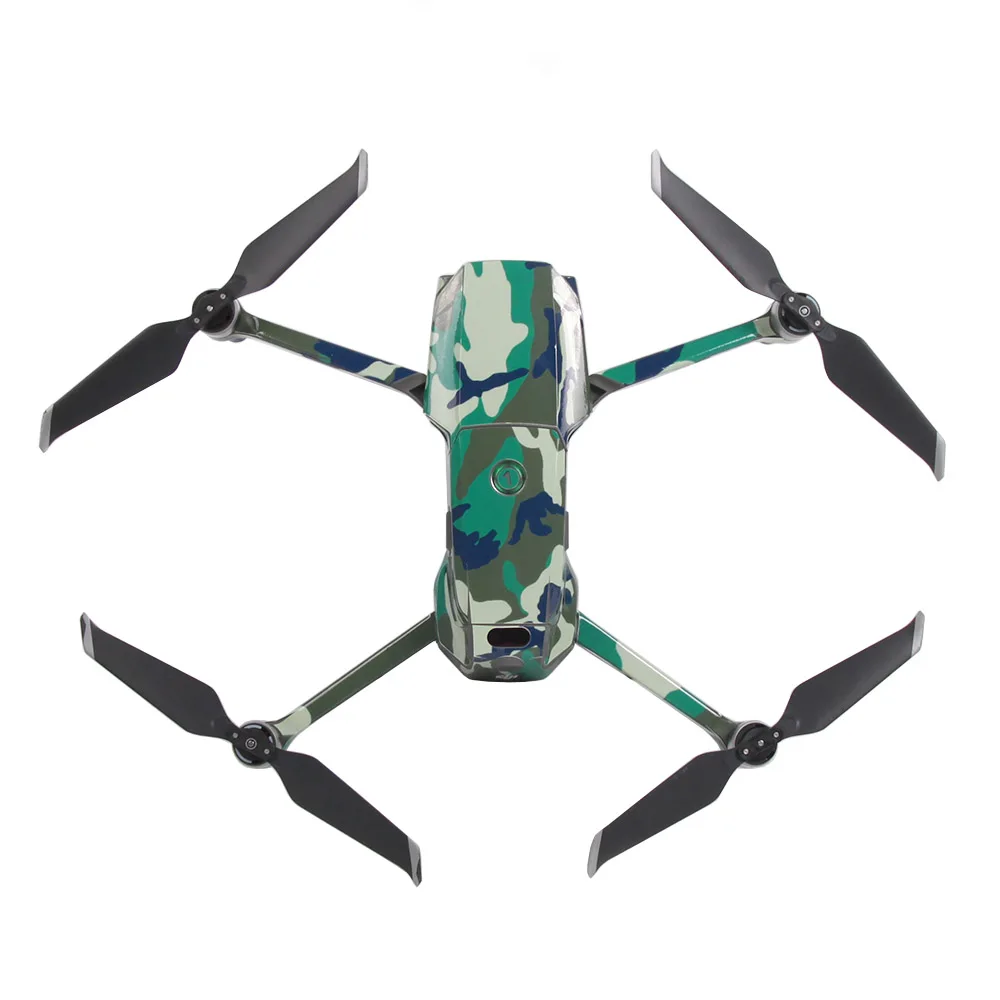 Зеленый камуфляж ПВХ наклейка на кожу для DJI Mavic 2 Pro и Zoom Drone корпус + пульты