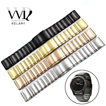 

Rolamy 20 22 26mm 316L Stainless Steel Easy Quick Install Replacement Watch Bands Bracelets Straps For Garmin Fenix 3/5/5X/5S
