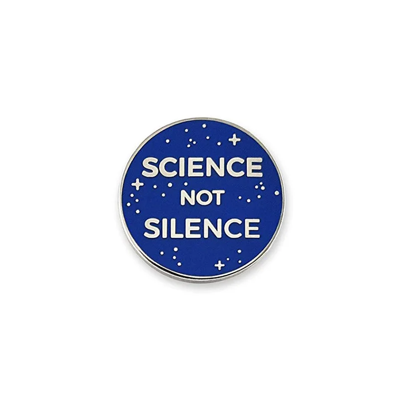 Science not silence эмалированная булавка с голубыми звездами брошь "Космос" science значок смешной сопротивляющийся булавкам учёный инженер научный учитель подарок