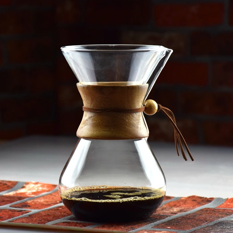 NEW ARRIVAL 3-6 Cups Counted Chemex Style Syphon Coffee Drip Pot Ice Drip Maker Coffee Maker