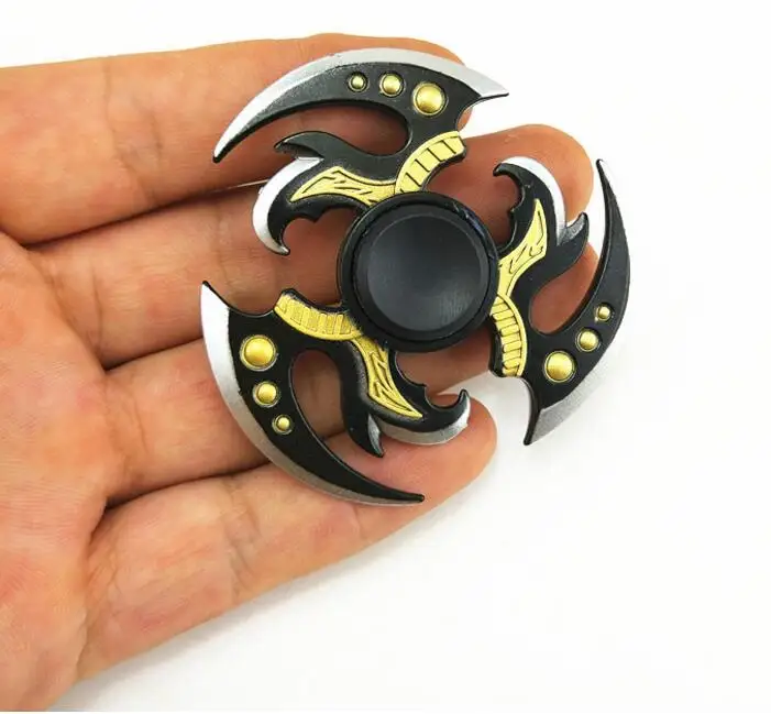 

Foleto New King weapon around theZinc alloy fingertip gyro Li white finger gyro children's toy rotating finger gyro toy shield