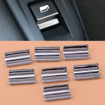 

beler 7Pcs Car Chrome ABS Indoor Door Window Lift Button Switch Trim Fit for Peugeot 308 3008 2014 2015 2016 2017 2018 2018