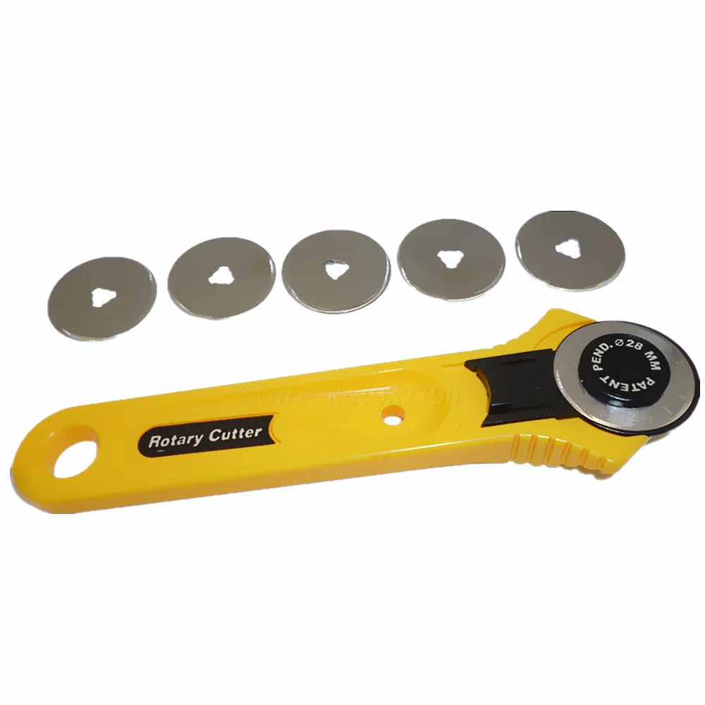 28mm Leather Craft Tools Circular Cut Yellow Rotary Cutter Blade Patchwork Fabric Leather Craft Sewing Tools