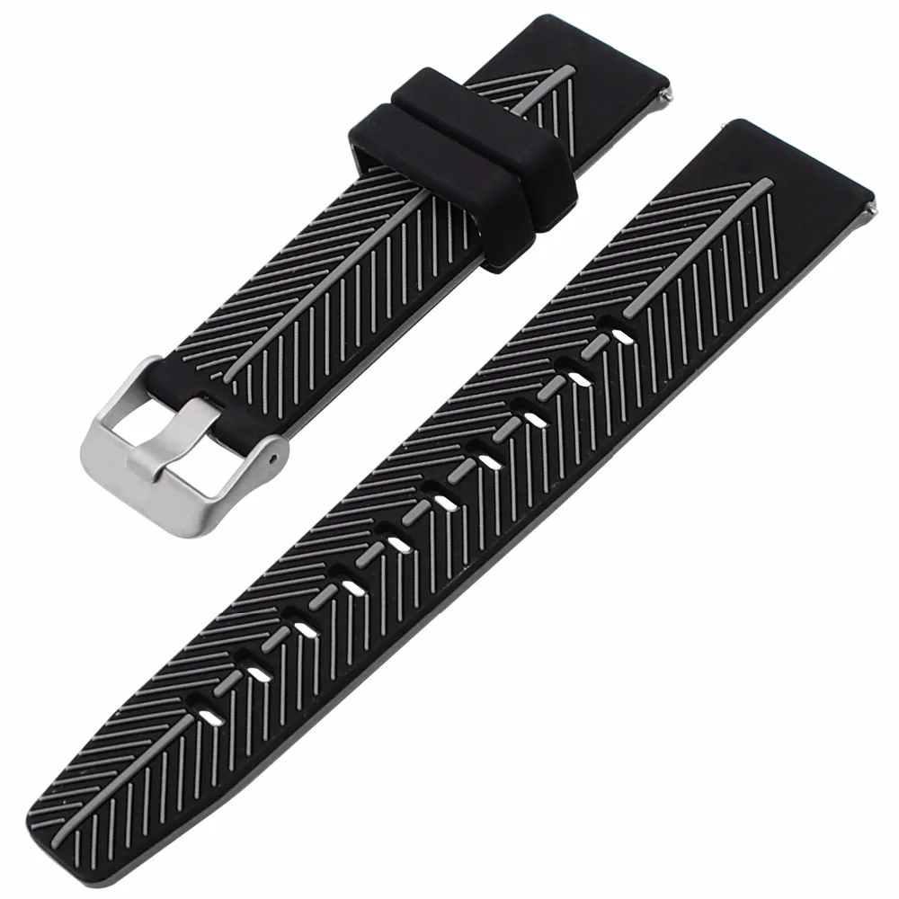 

Quick Release Silicone Rubber Watchband 22mm for Samsung S3 huami amazfit Double Color Watch Band Steel Clasp Wrist Strap