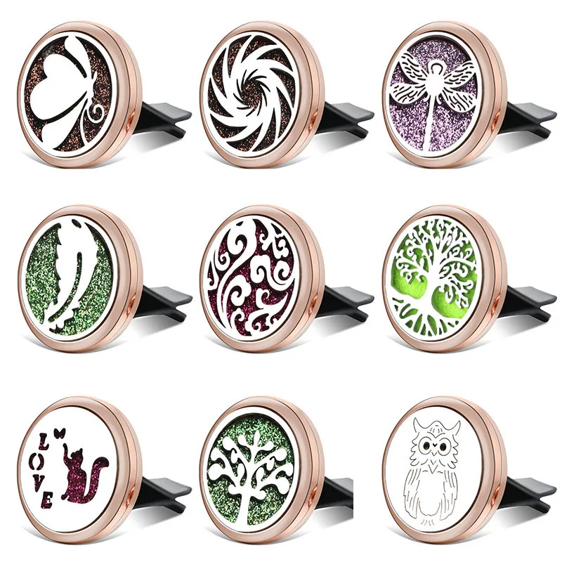 

New Tree Of Life Car Perfume Diffuser Lockets Gold Stainless Steel Air Freshener Essential Oil Diffuser Aromatherapy Pendant