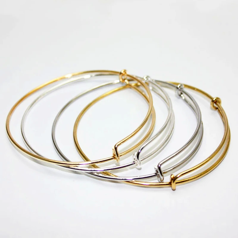 

MRHUANG 10pcs/lot Adjustable Braclets Bangle Metal Jewelry finding DIY Craft