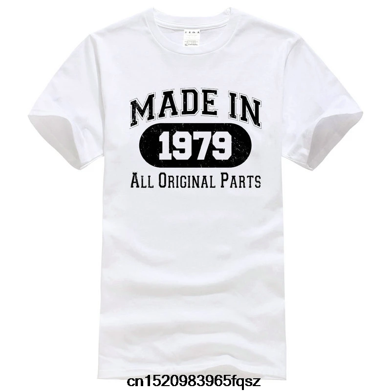 Fashion Classic Men's Short Made 1979 All Original Birthday Gift Distressed Zomer O-Neck T Shirts | Женская одежда