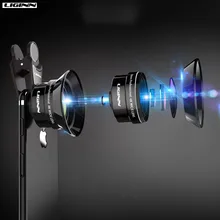 LIGINN 4K HD Мобильный SLR объектив 18 мм широкоугольный телефон Смартфон объектив для iPhone 6S 7 8 Plus Xiaomi Redmi с блендой L-618