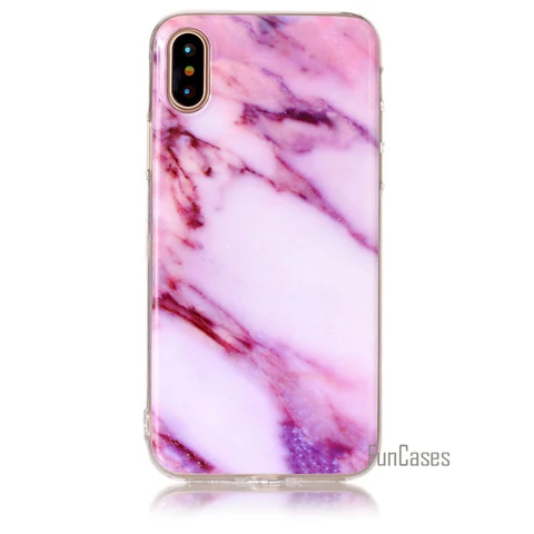 Case For iphone X / 10 Retro Marble Pattern Design Texture Soft Cases Cover coque For iPhone8