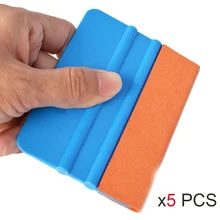 EHDIS 5 шт. мягкая оконная тонировка замша край 3D Ракель пластиковая Виниловая пленка для автомобиля обертывание скребок без царапин Ракель инструменты для очистки A02S