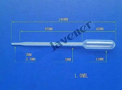 100 шт. 1 мл Прозрачный пипетки Одноразовые Сейф Пластик пипетки передача Градуированные пипетки
