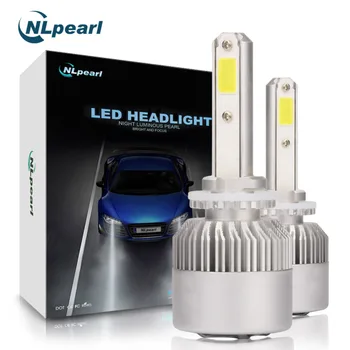 

NLpearl 2Pcs 8000LM/Pair H27 881 LED Bulb H7 H1 H11 H3 H13 9005 9006 H4 Auto LED Light S2 COB Chips 6500K 12V Canbus No Error