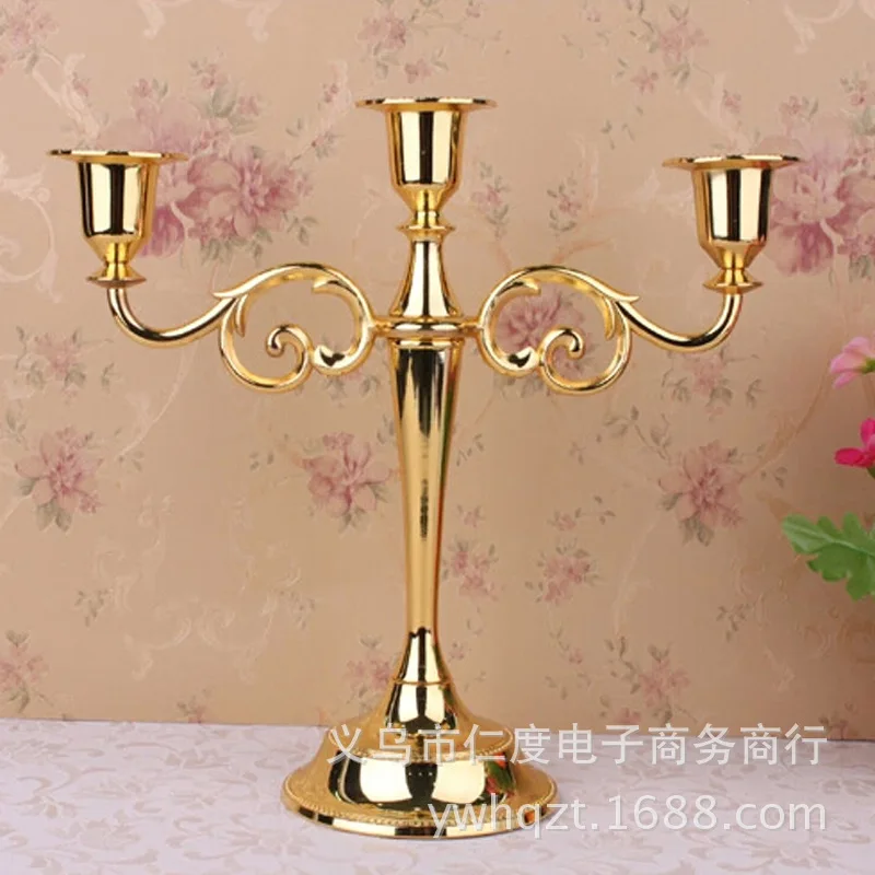 C alloy candlestick hotel ktv three five Candlestick Candlestick Home Decoration Metal Crafts Wedding