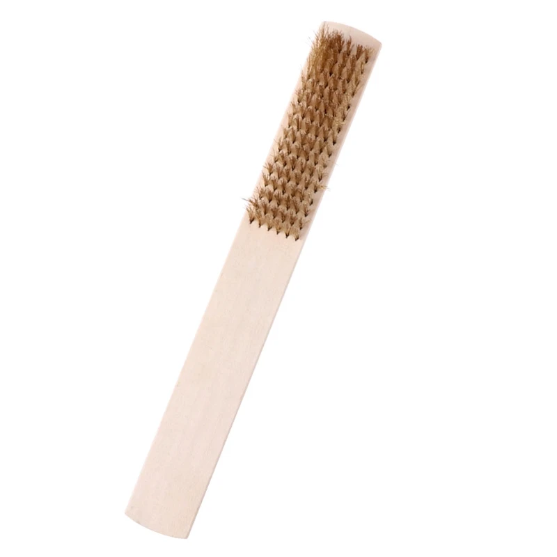 YOFE медный провод латунь Briste деревянная ручка проволока скребок 208 мм для металлической очистки