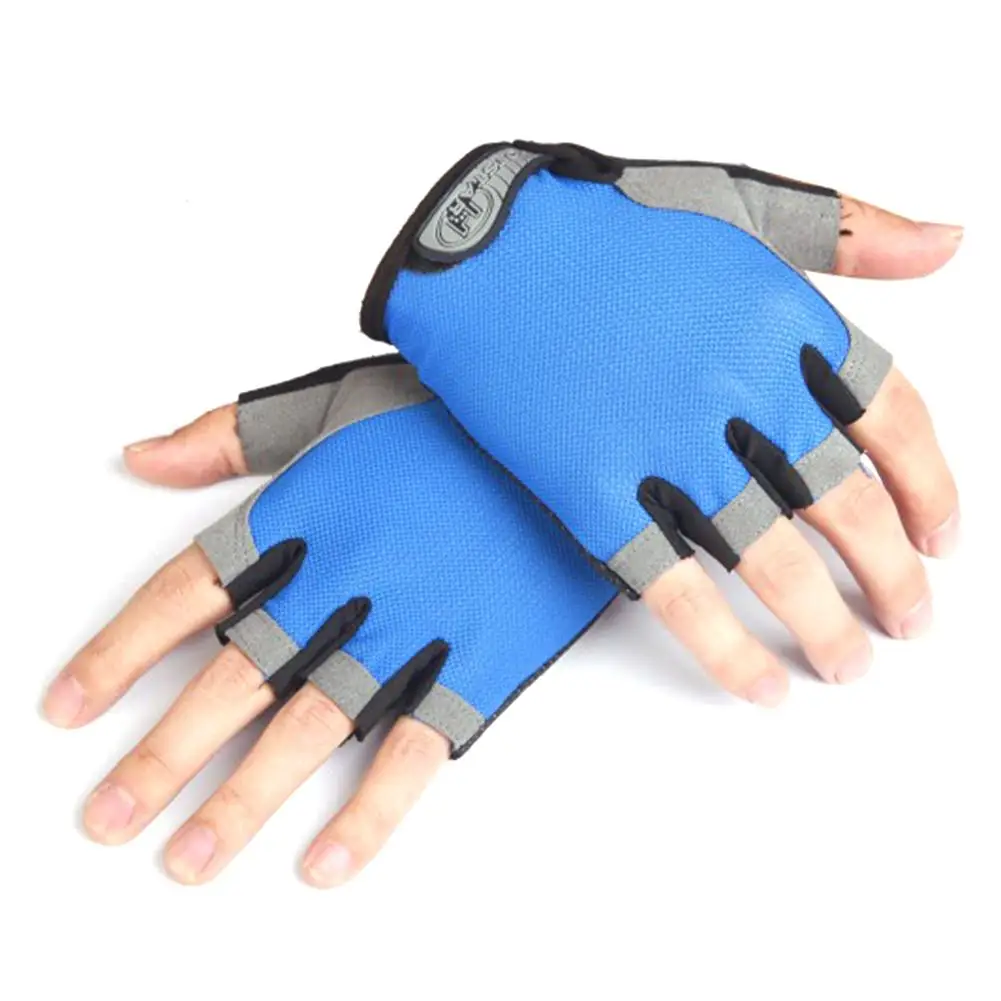 Летний стиль, высокие эластичные дышащие сетчатые перчатки для спорта на открытом воздухе, велосипедные перчатки, перчатки для верховой езды, износостойкие, Нескользящие - Цвет: Blue