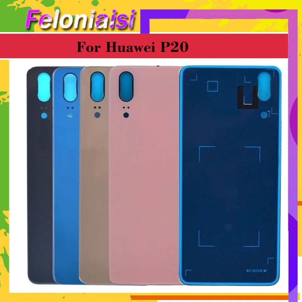 

10pcs/lot Rear Door Housing For Huawei P20 EML-L09, EML-L09C, EML-L29, EML-AL00 Back Cover Battery Case 3D Glass Housing Cover