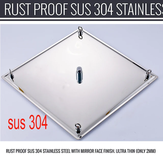 16 Inch Large Rain Shower Head - Ceiling Mount, 304 Stainless Steel | High Pressure Rainfall Showerhead