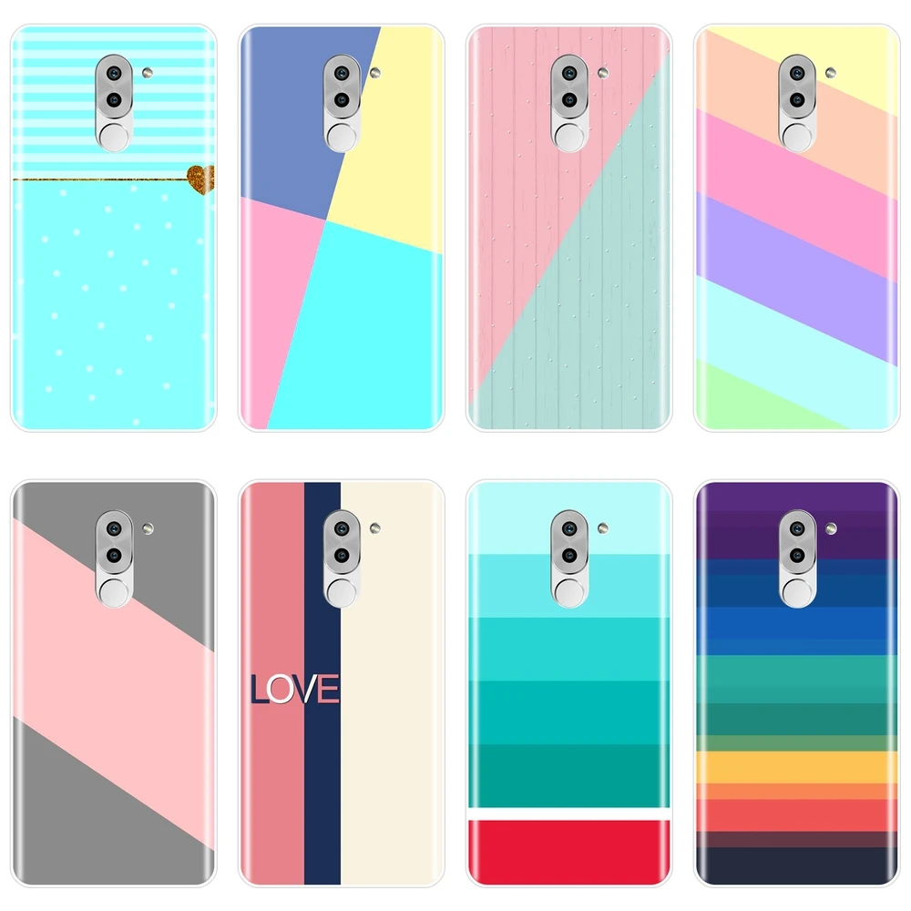 Чехол для телефона Huawei Honor 6 5A 4X 5X 6X силиконовый мягкий чехол в полоску Love Розовый