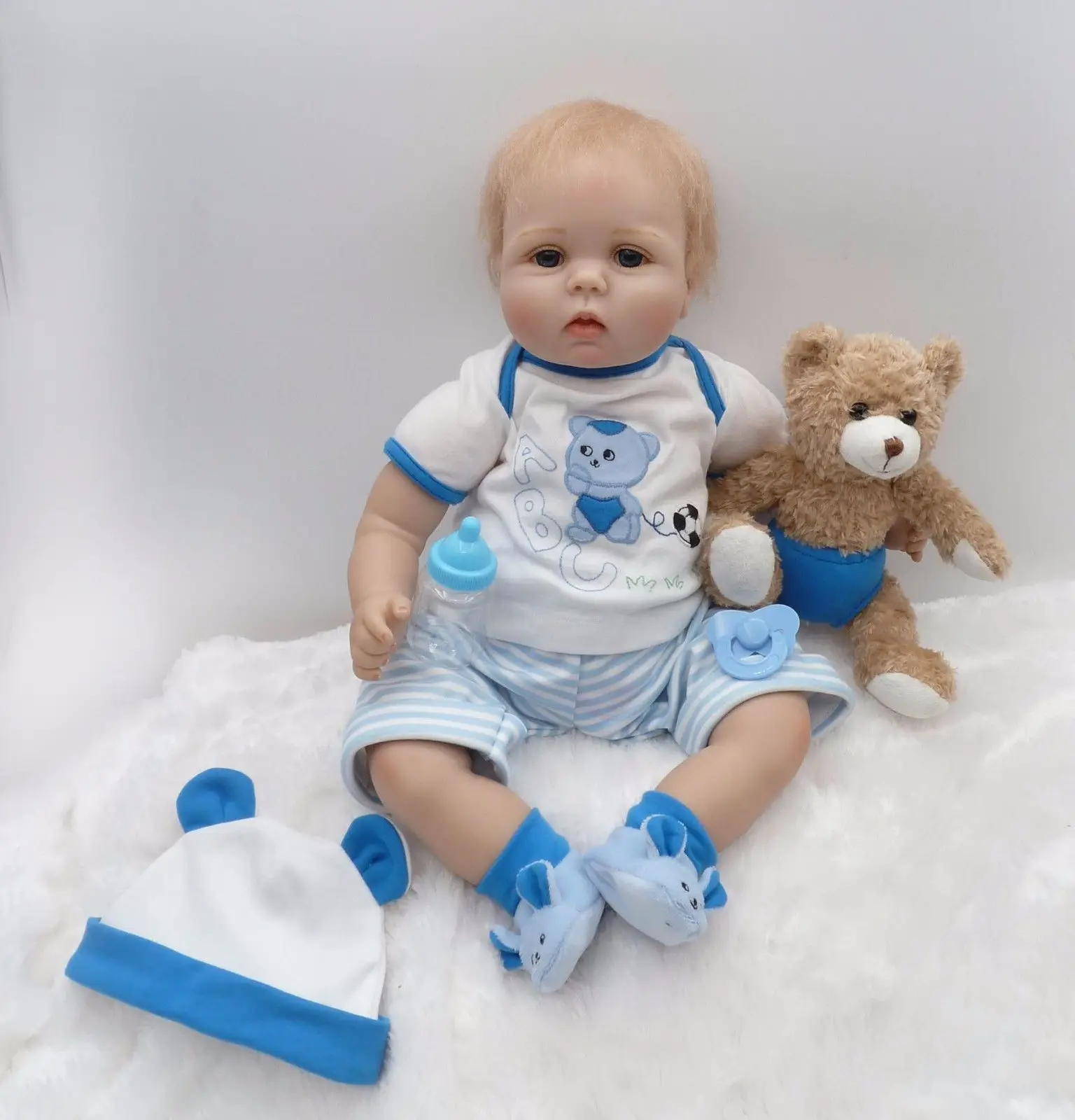 Reborn Boy Baby Doll 22 '', силиконовая виниловая кукла для новорожденных, ручная работа, Bebe, подарки, Детская кукла, игрушка для девочек, игрушки для детей