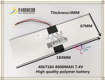 

4067184 7.4V 8000mAH 4067180 polymer lithium ion / Li-ion battery for tablet pc 10 hero dual core