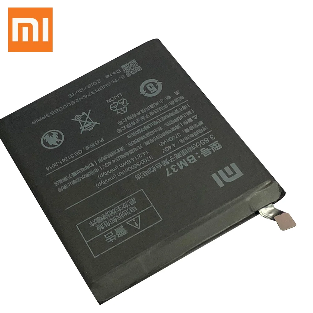 Оригинальный запасной аккумулятор для Xiaomi Mi 5S plus 5splus BM37 оригинальный телефона 3700