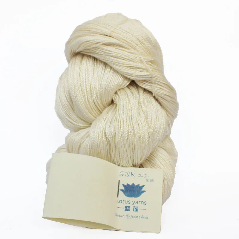 100 Silk Yarn For Knitting Undyed Spring & Summer Crocheting Yarn 50g