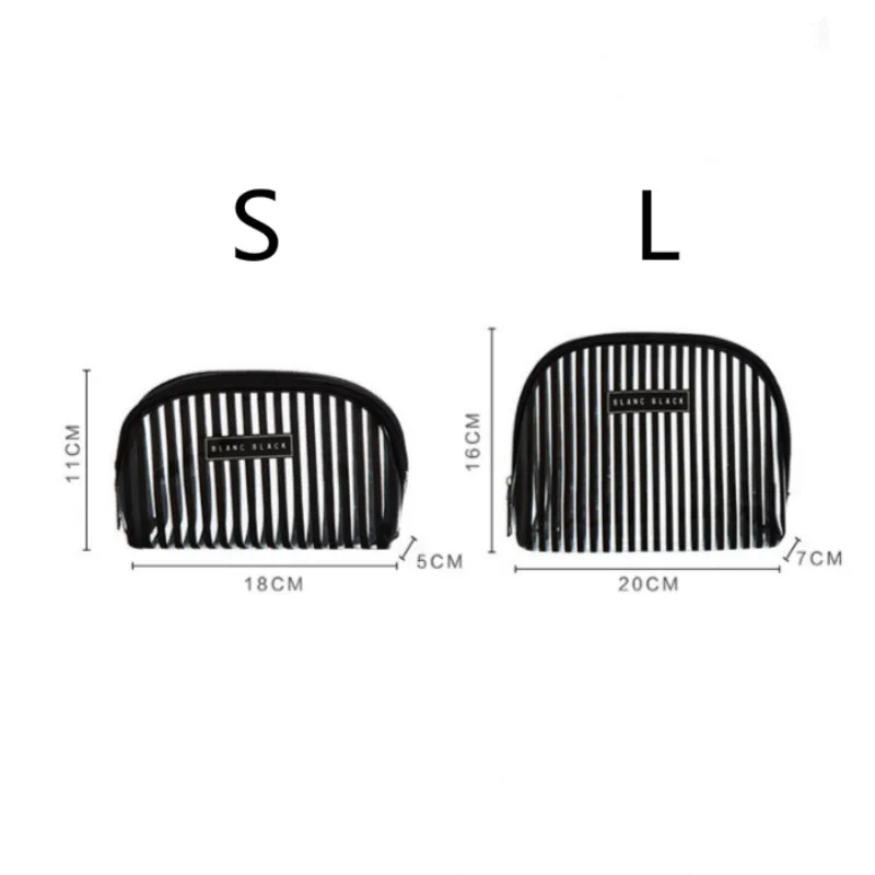 Дорожная прозрачная Водонепроницаемая косметичка, полосатый косметический Органайзер на молнии, женская косметичка, моющаяся сумка