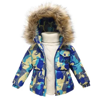 

Children Winter Down Jacket Boys Warm Outerwear Coats Girls Clothing Set 1-6 Years Kids Ski Suit Jumpsuit For Boys Baby Overalls