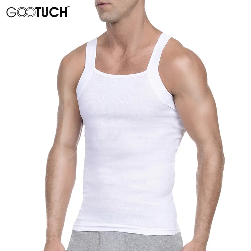 Camiseta interior de algodón para hombre, ropa interior de compresión sin  mangas, transpirable, chaleco de talla grande, 5257