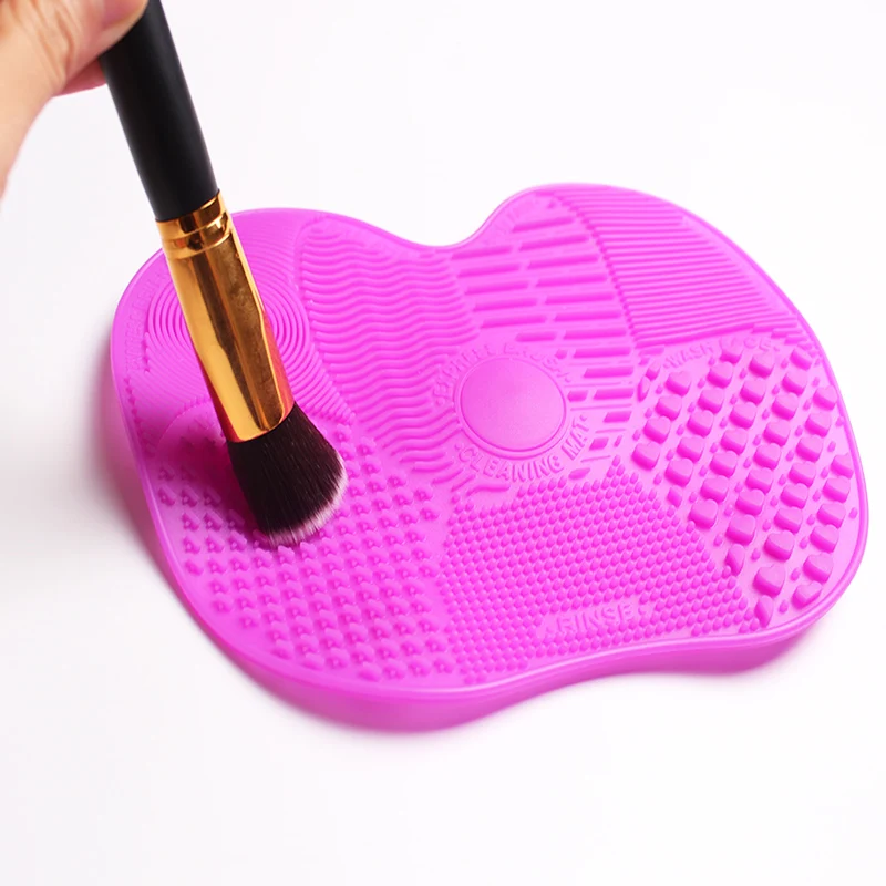 1pc Silicone Makeup Brush Cleaning Mat Washing Tools Hand Tool Pad Sucker Scrubber Board Washing Cosmetic Brush Cleaner Tool