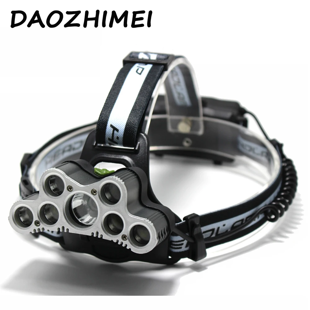 

20000 lumens 7 LED Led Headlamp Headlight head flashlight torch XM-L T6 head lamp rechargeable for 18650 battery SUB head Light