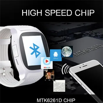

New Design Luxury T8 Bluetooth Smart Watch Support SIM TF Card Locating With Camera Sports Smartwatc For Android Phone