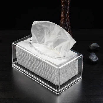 

Acrylic Plexiglass Tissue Boxes Rectangular Transparent Tissue Box